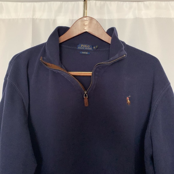 POLO RL Men’s XXL Navy Quarter-Zip Pullover - Picture 1 of 2